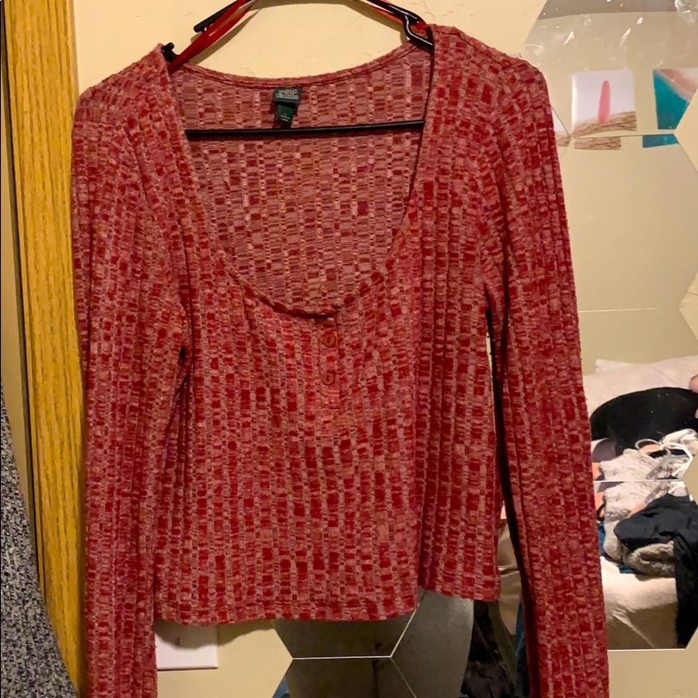 Wild Fable Long Sleeve Cropped Blouse
